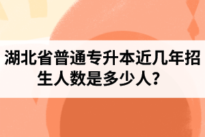 湖北省普通專升本近幾年招生人數(shù)是多少人？工作和升本怎么選擇比較好？
