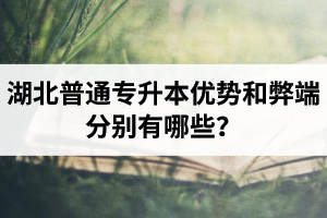 湖北普通專升本優(yōu)勢和弊端分別有哪些？
