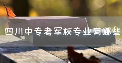 四川中?？架娦I(yè)有哪些？(圖1)