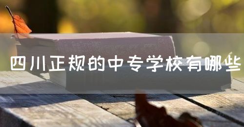四川正規(guī)的中專學校有哪些？(圖1)