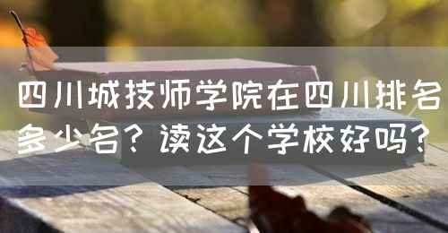 四川城技師學(xué)院在四川排名多少名？讀這個(gè)學(xué)校好嗎？(圖1)