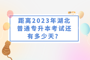 距離2023年湖北普通專升本考試還有多少天？