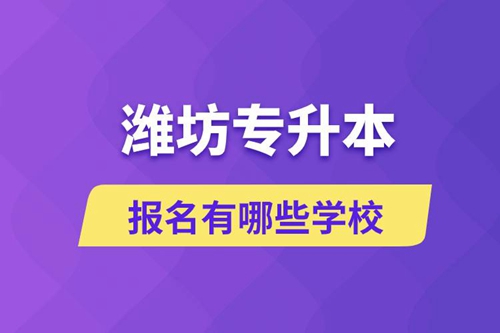 濰坊專升本報(bào)名有哪些學(xué)校？