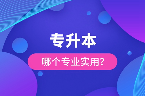 專升本哪個(gè)專業(yè)實(shí)用？