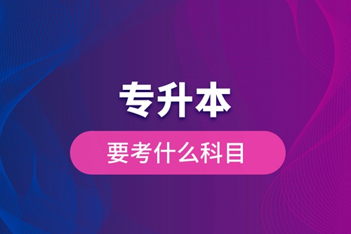 專(zhuān)升本要考什么科目