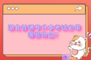 湖北普通專升本考試必帶哪些物品?