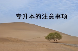 專升本的注意事項