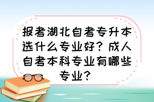報考湖北自考專升本選什么專業(yè)好？成人自考本科專業(yè)有哪些專業(yè)？