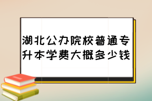 湖北公辦院校普通專(zhuān)升本學(xué)費(fèi)大概多少錢(qián)？