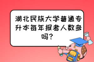 湖北民族大學普通專升本每年報考人數(shù)多嗎？